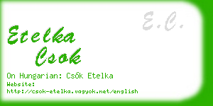 etelka csok business card